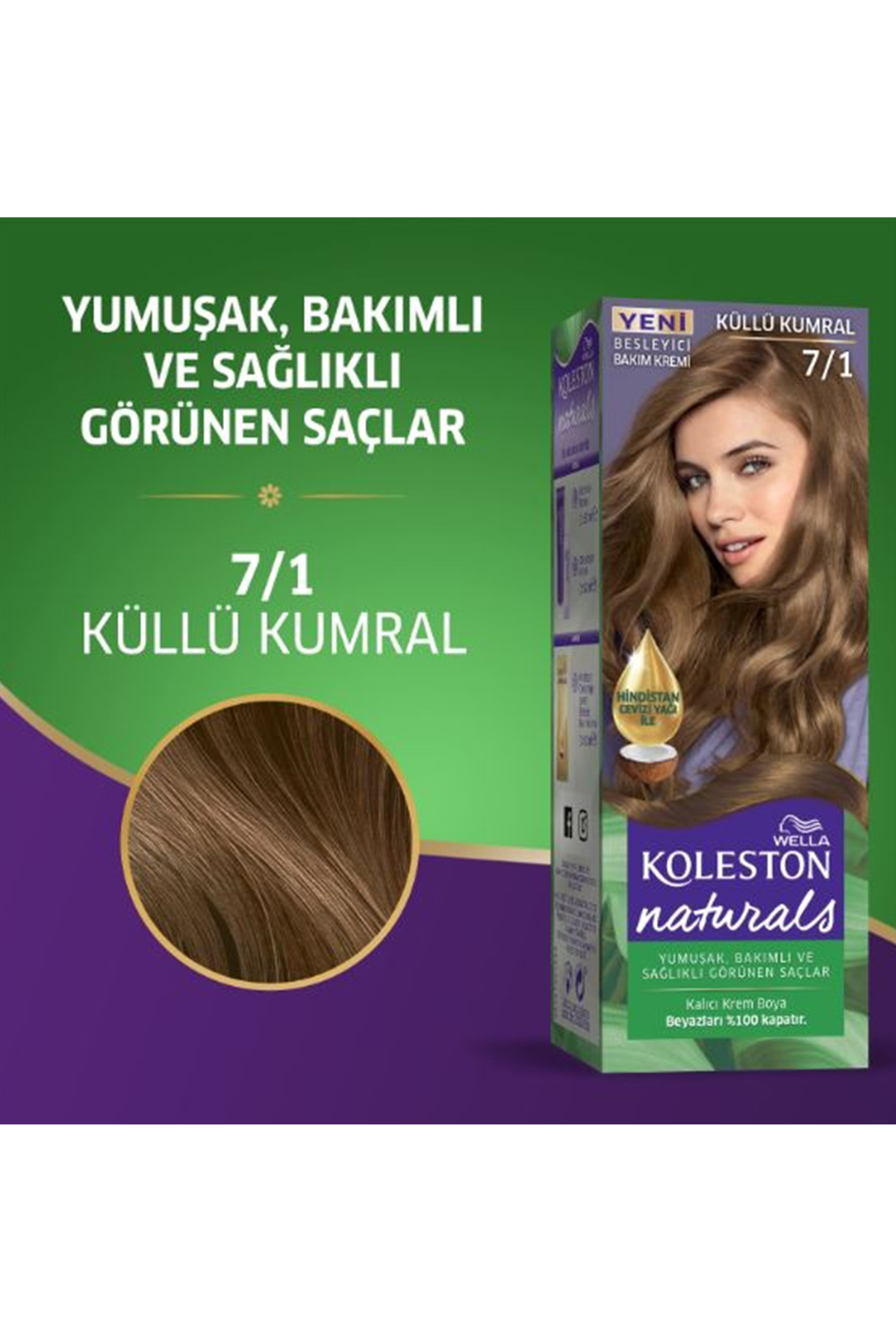 Naturals Saç Boyası Küllü Kumral 7/1 2x Paket