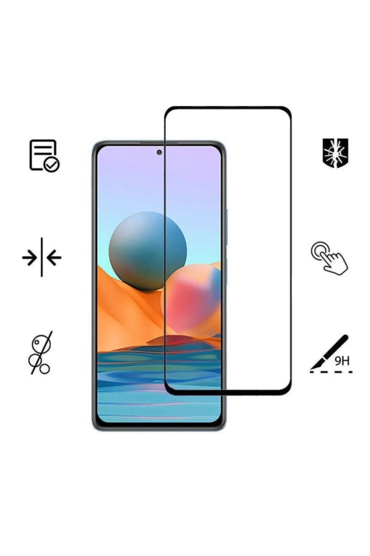 Xiaomi Redmi 9 Uyumlu Premium Ekran Koruyucu 9h Sert Temperli Kırılmaz Cam Koruma Şeffaf