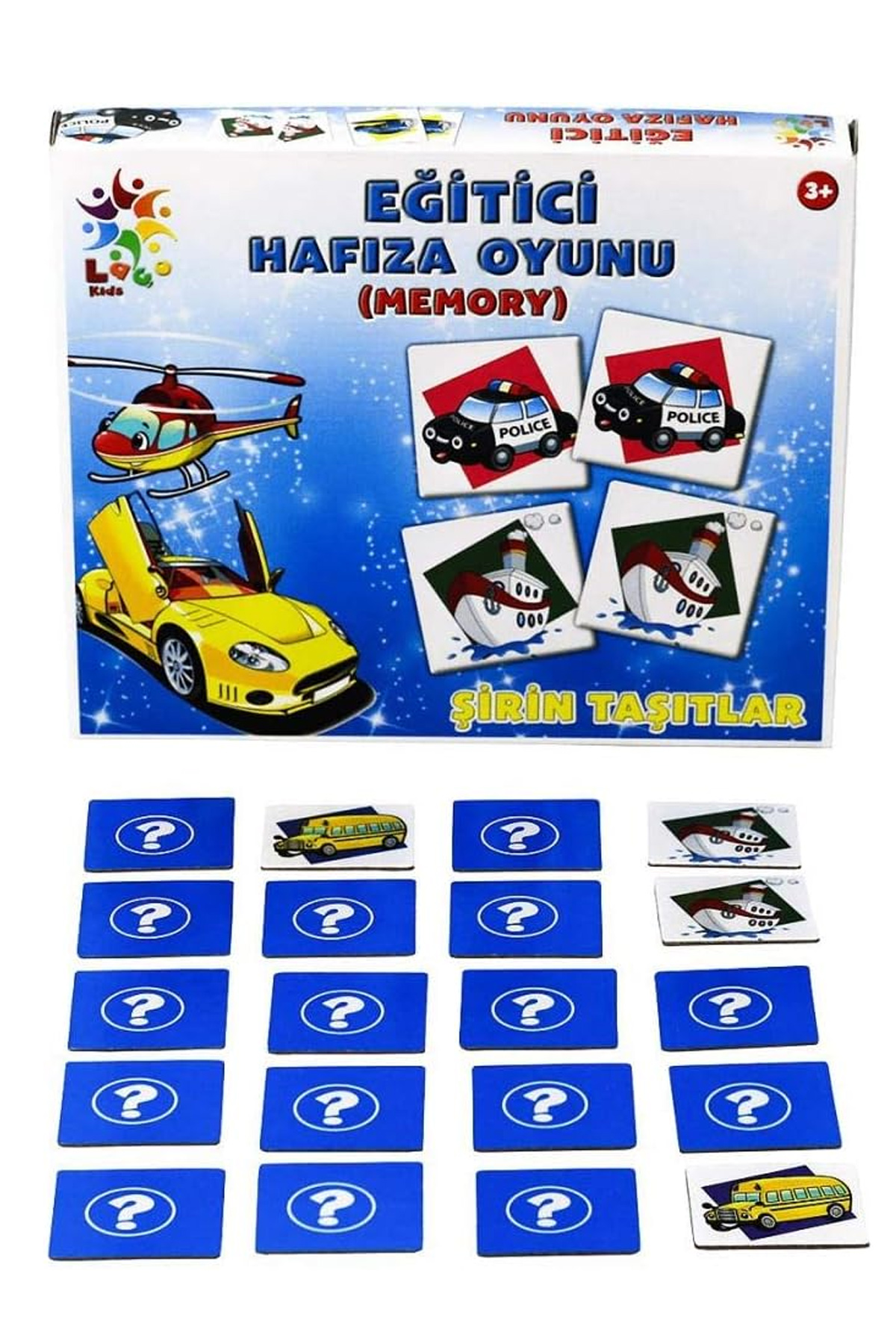 Laço Puzzle Lc023 Eğitici Hafıza Oyunu Sevimli Taşıtlar