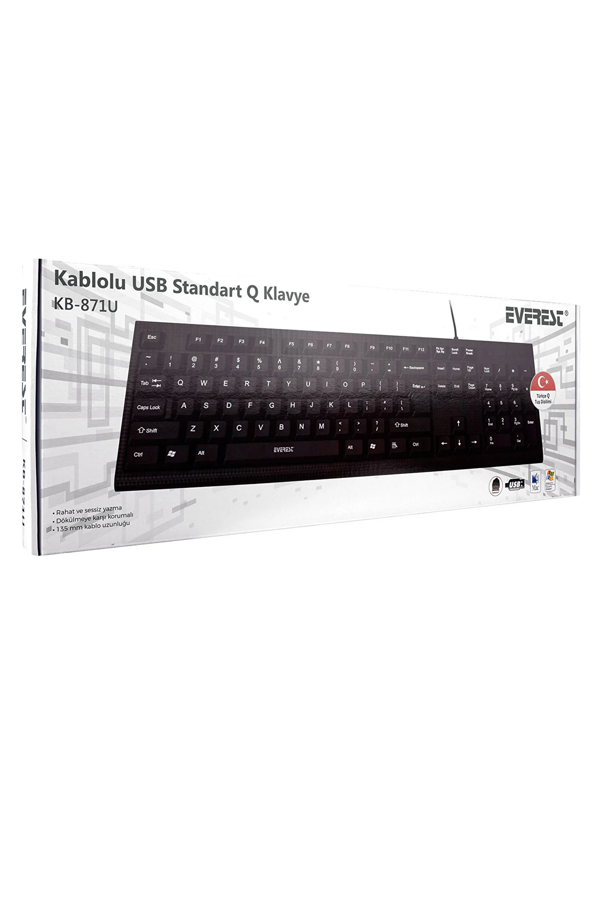 Everest KB-871U Kablolu Klavye Siyah