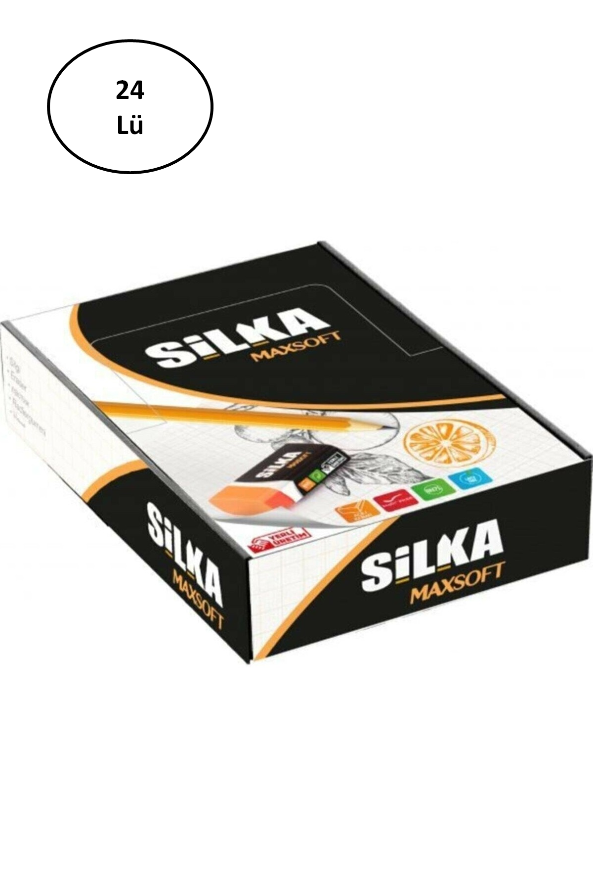 Silka Maxsoft Turuncu Silgi 24'lü