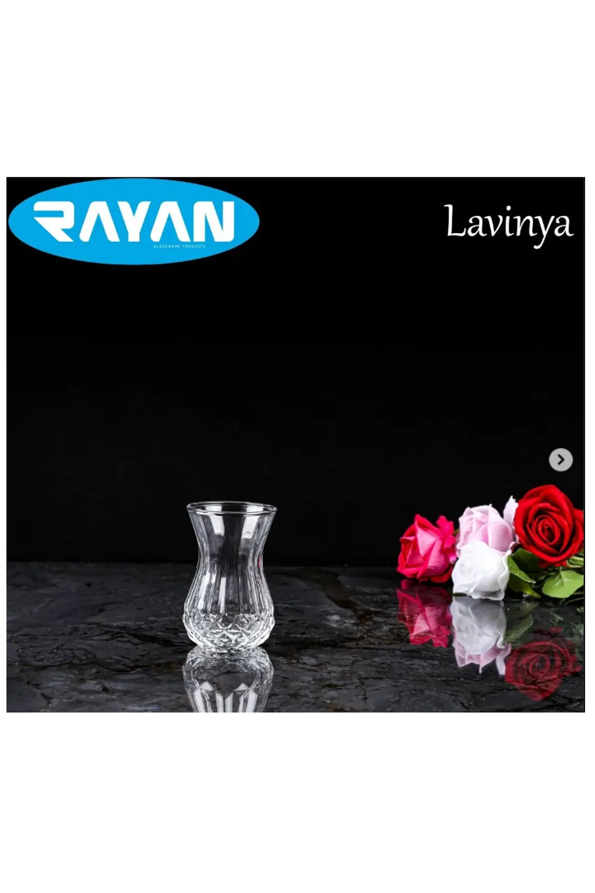 Lavinya 6'lı Kesme Çay Bardağı 82632