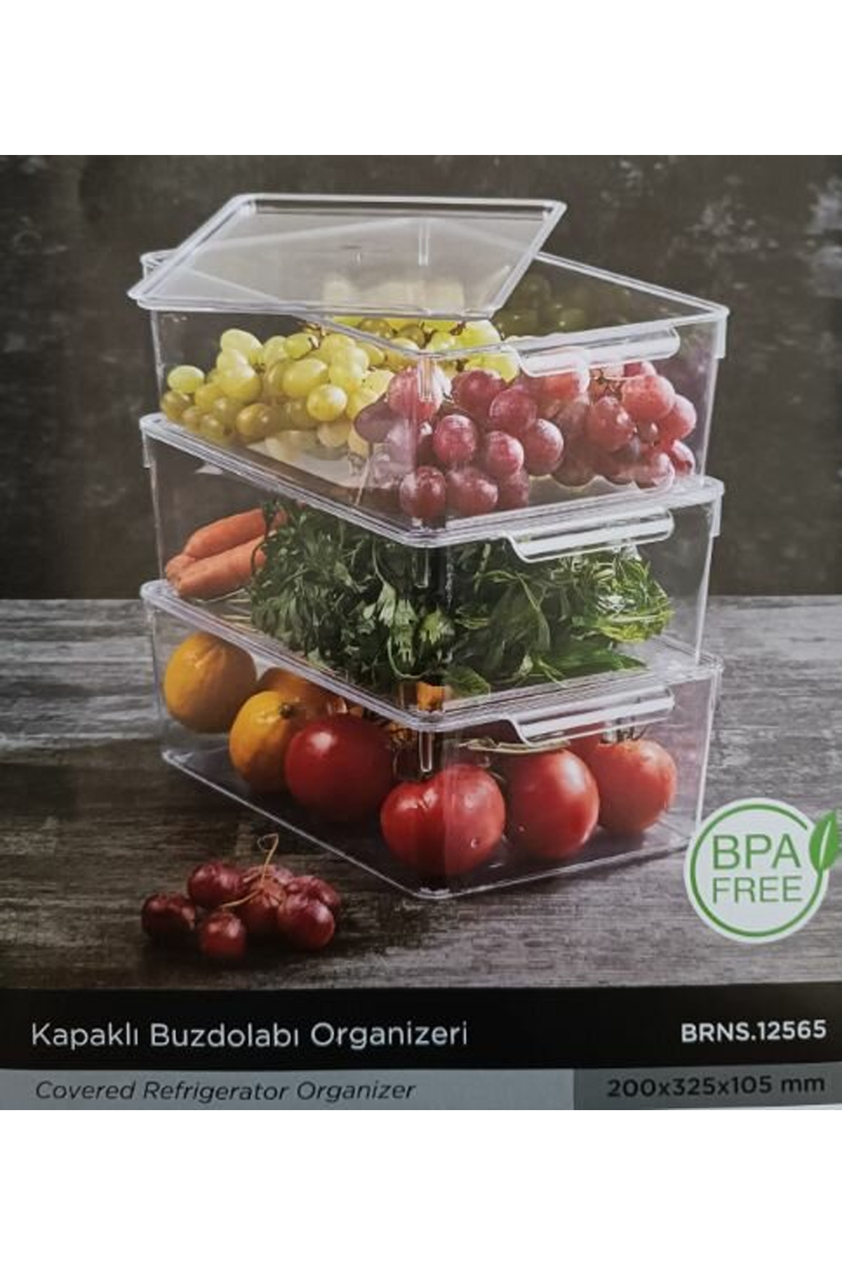 Buzdolabı Organizeri Orta Boy XL Kapaklı 12565