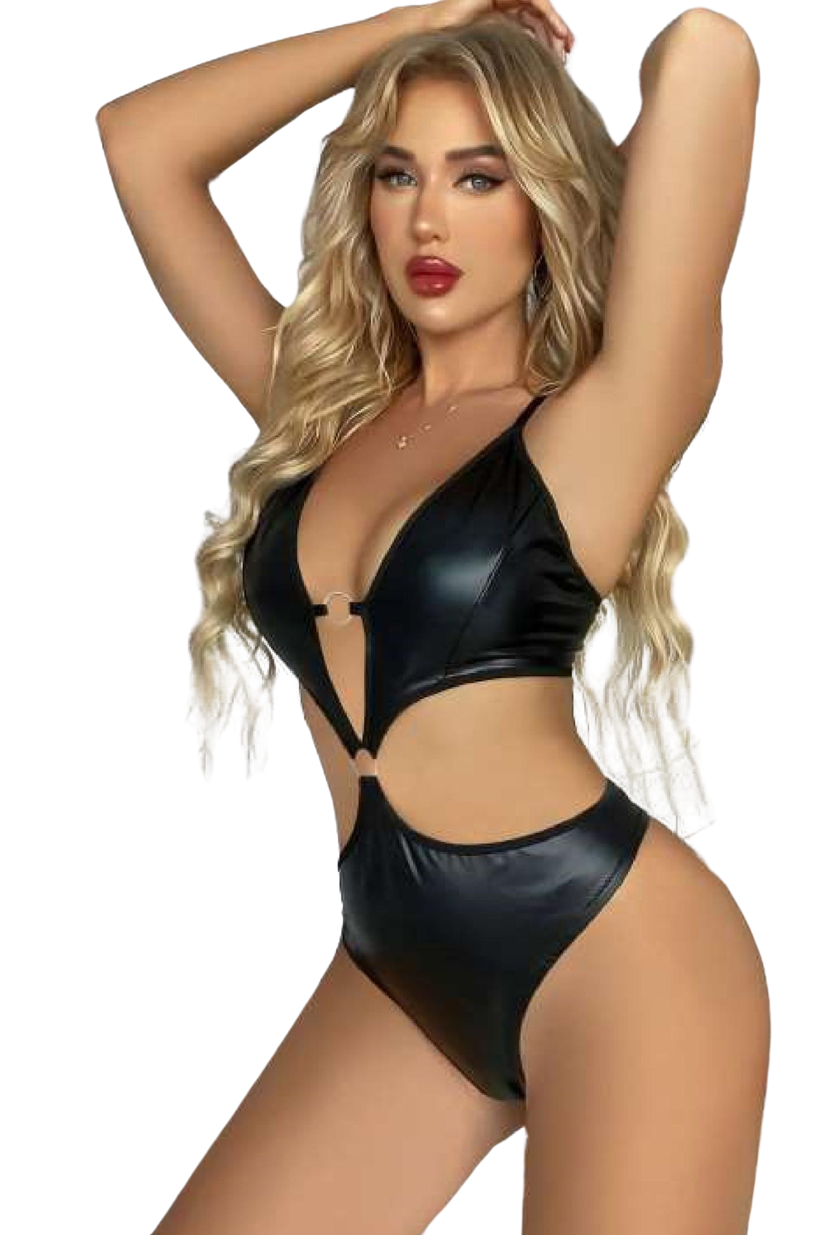 Kadın Babydoll Fantezi Harness Erotik Kıyafet 2058 Siyah - Turk