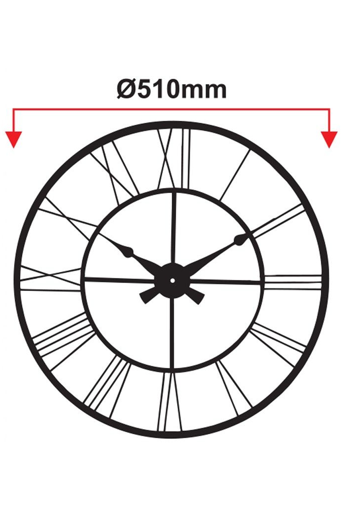 Galaxy Renkli 50 cm Metal Duvar Saati Turk-DM-65