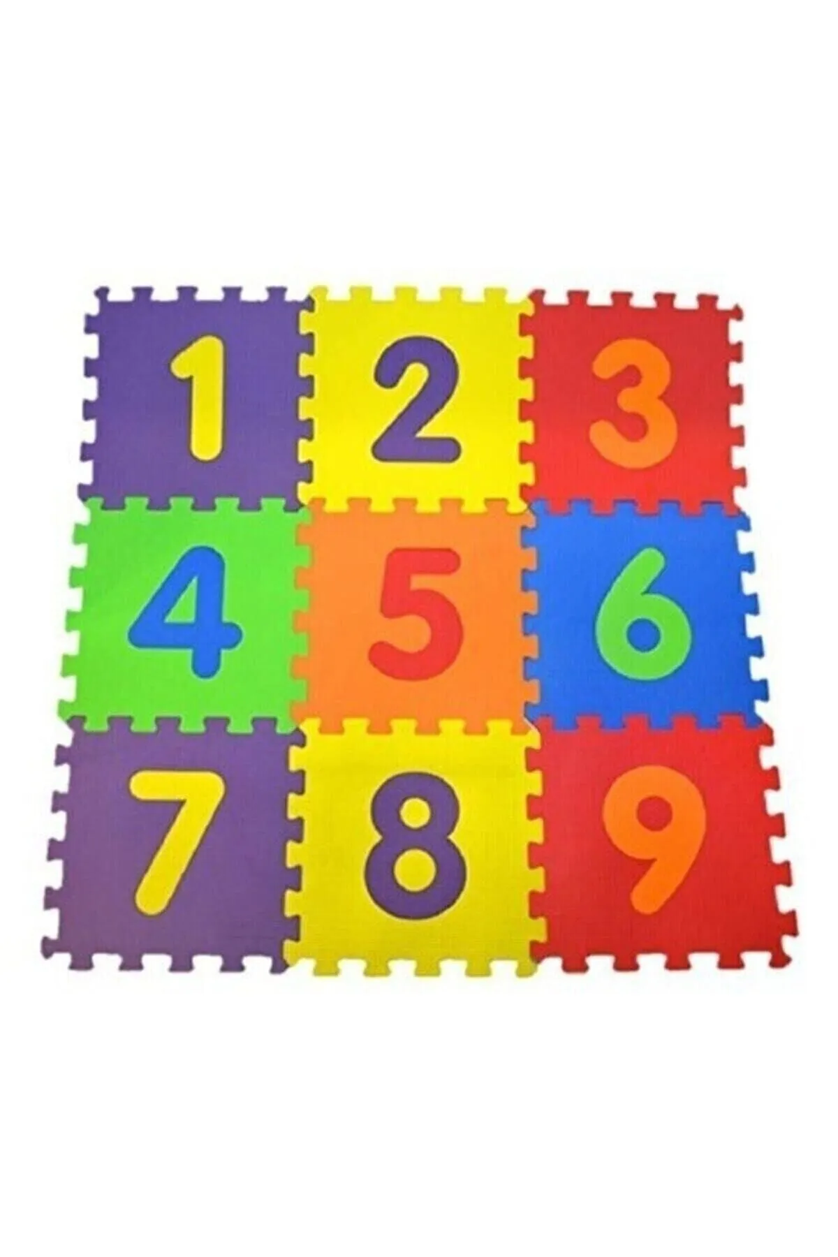 9 Parça Büyük Boy Rakamlı Sayılı Sünger Yapılı Oyun Karosu Yer Matı Puzzle Yapboz 68803