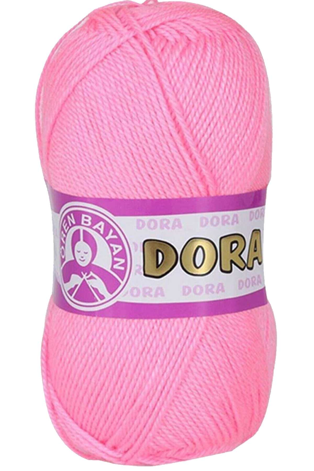 1 Adet Dora El Örgü İpi Yünü 100 gr 040 Şeker Pembe