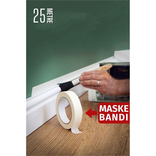 Turk Maskeleme Bandı 25 Metre Çıkarılabilir Boyacı Bandı