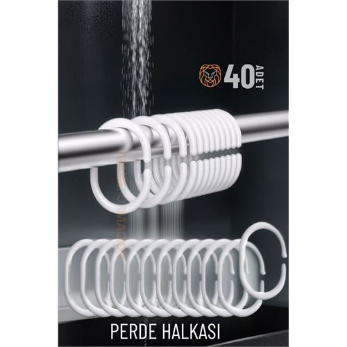 Turk Banyo Perde Halkaları 40 ADET