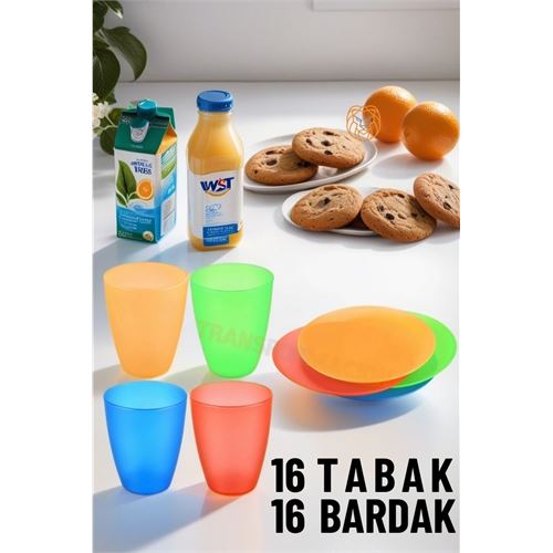 Turk 32 Adet Tabak Bardak Seti