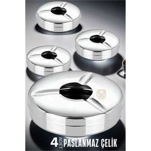 Turk 4 lü Set Çelik Küllük Vercher Design