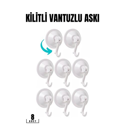 Turk Vantuzlu Askı 5.5 cm 8 li Paket