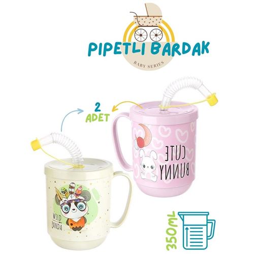 Turk Pipetli Bardak 2 li Momma Design