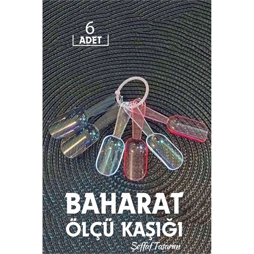 Turk 6 lı Şeffaf Baharat Kaşığı Camino Design