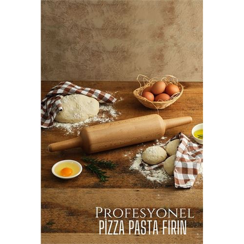 Turk Fırıncı Pastacı Pizza Merdanesi Ahşap  XL