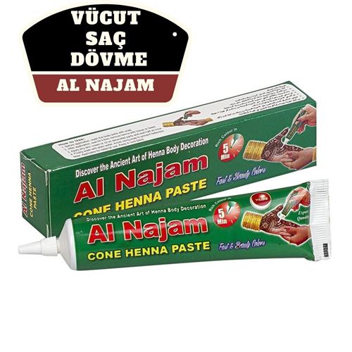 Turk Al Najam Siyah Vücut Saç Dövme Hint Kınası