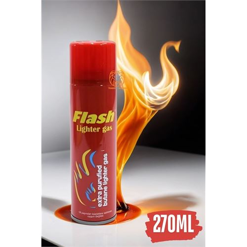 Turk Flash Bütan Çakmak Gaz 270 Ml