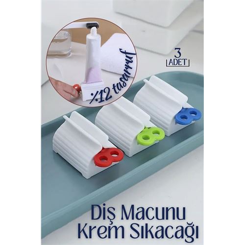 Turk Diş Macunu Krem Sıkacağı 3 lü Set Tuppo Design