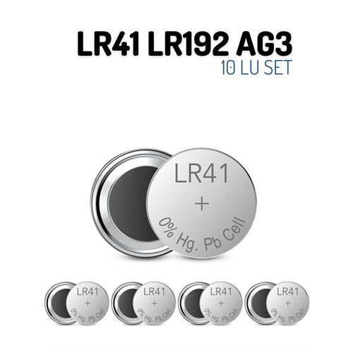 Turk LR41 LR192 AG3 1.55V 10 Adet Alkaline Pil