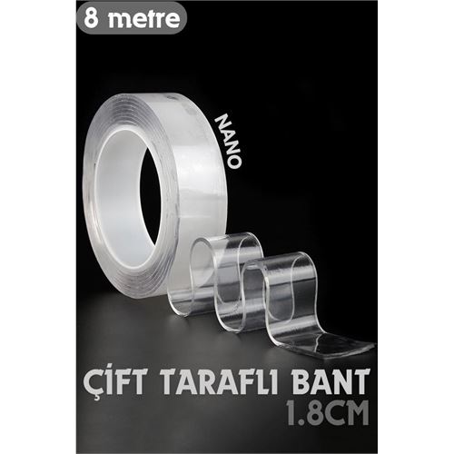 Turk 8 Metre Çift Taraflı Yapıştırıcı Bant Çivisiz Montaj