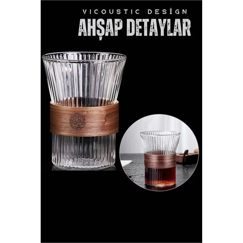 Turk Ahşap Detaylı Bardak Vicoustic Design