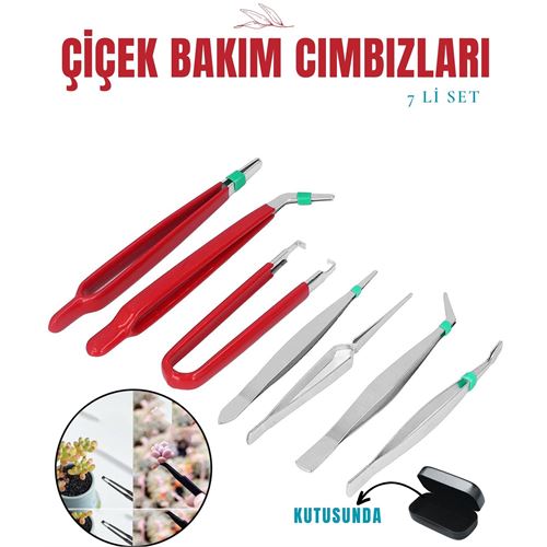 Turk Çiçek Bakım Kutulu Cımbız Seti