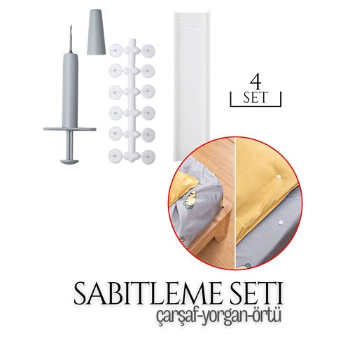 Turk Çarşaf Yorgan Örtü Sabitleme 4 LÜ SET