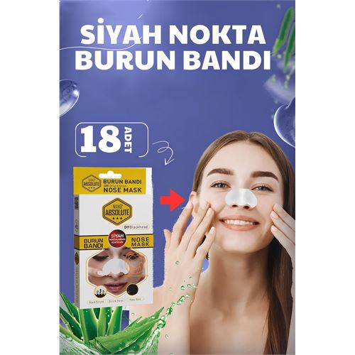 Turk Nano Burun Siyah Nokta Bandı Absolute Professional 18 ADET