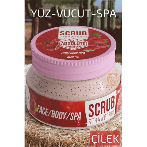 Turk 4 ADET Çilek Scrub Peeling Nano Absolute Professional 719464 Toptan Paket