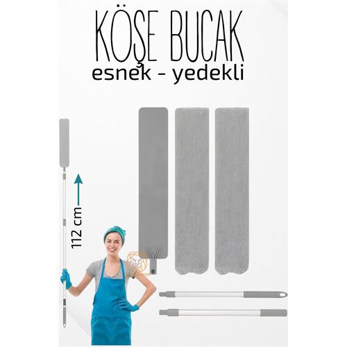 Turk Esnek Köşe Bucak Temizlik Mopu 112 cm