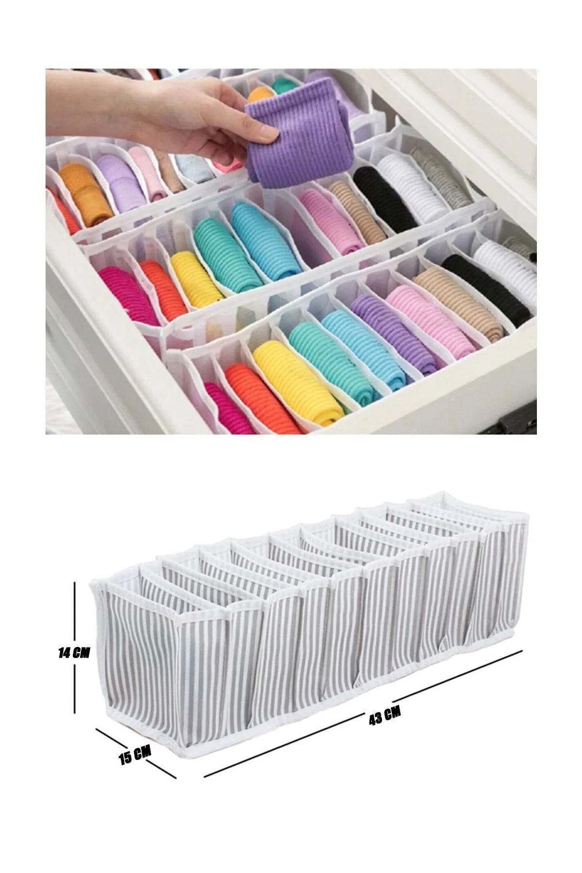 Çekmece Içi Akordiyon Organizer (M) - 15x43x14cm EV355