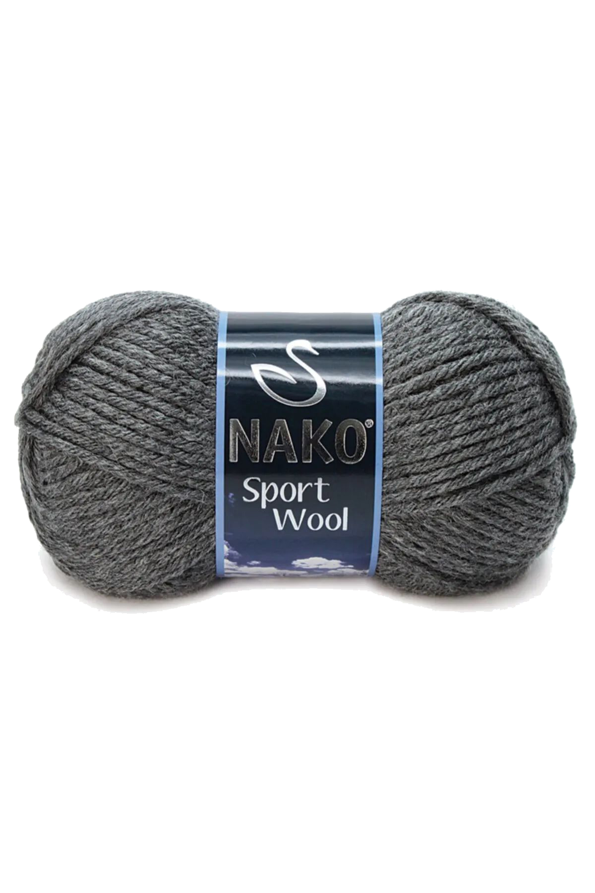 Sport Wool Atkı Bere Ceket Yelek Örgü İpi Yünü No: 193 Koyu Gri Melanj