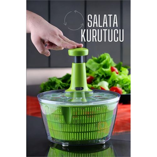 Turk Salata Kurutucu Üstten Basmalı Pratik