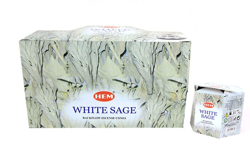 White Sage Back Flow Cones