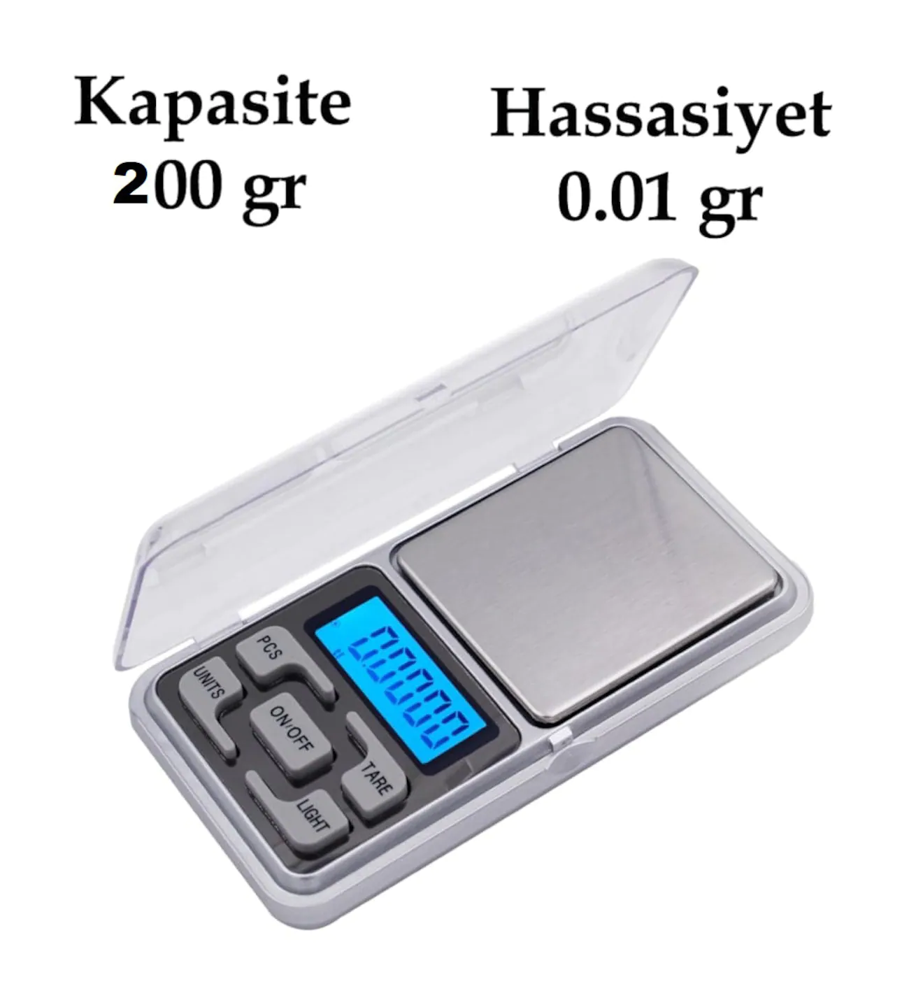 Dijital Hassas Elektronik Kuyumcu Cep Terazisi Tartı 200 gr / 0.01 gr (4767)