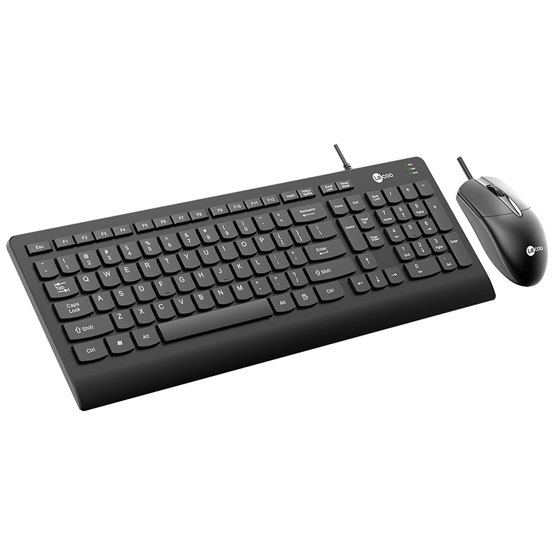 LENOVO LECOO CM103 USB KABLOLU SİYAH Q KLAVYE  MOUSE SET (4767)