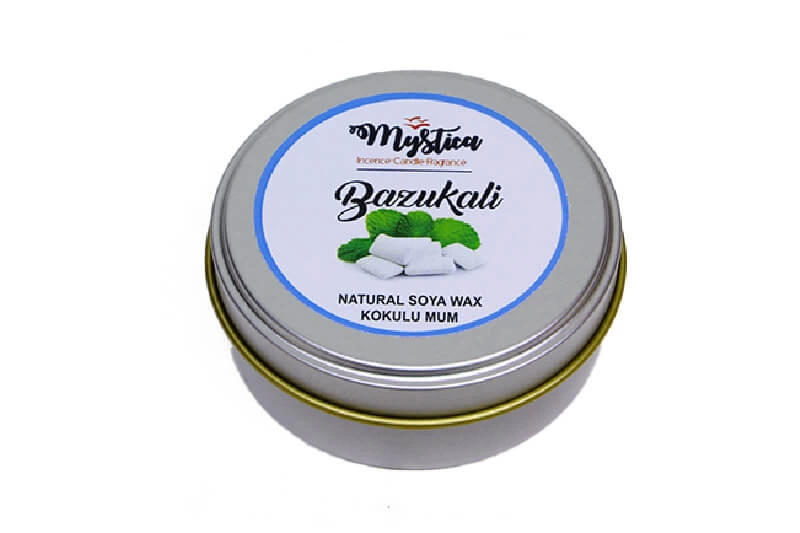 Soya Wax Mum Kokulu Tenekede Bazukalı (sakız)