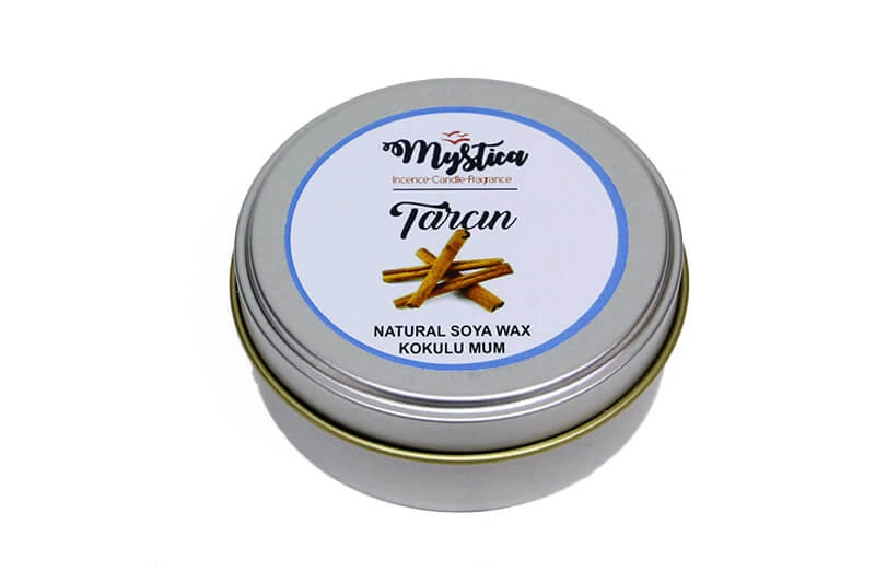 Soya Wax  Mum Kokulu Tenekede Tarçın