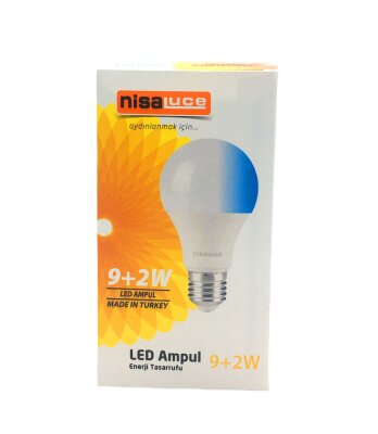 NİSALUCE EAMP-074/BM 9+2W E27 BEYAZ-MAVİ LED AMPUL (4767)