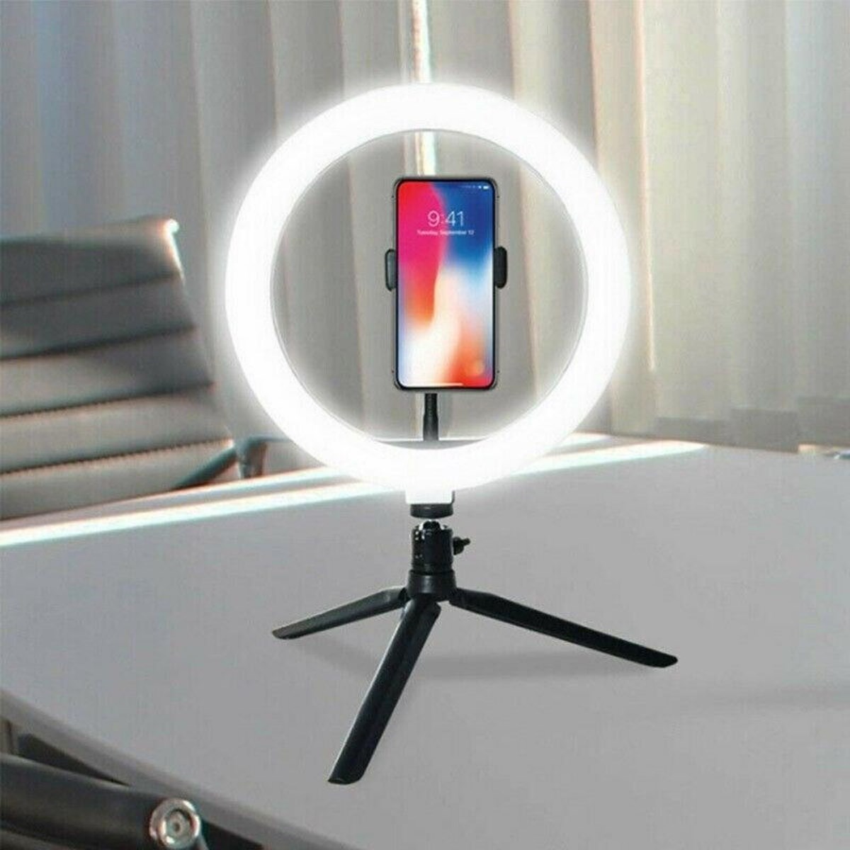 10inç 26cm Youtube Instagram Tiktok Selfie Stüdyo Video Fotoğraf Ring Light Tripod Led Halka Işık (4767)