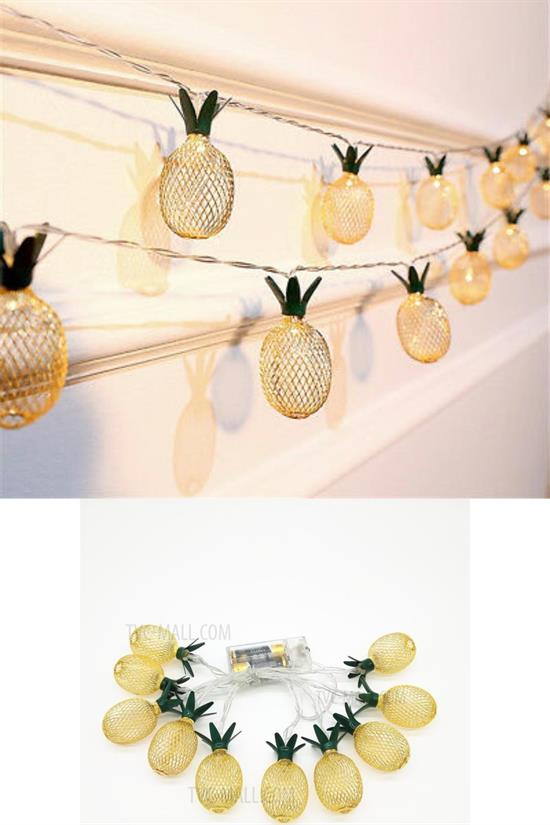 Dekoratif Pilli Pineapple Ananas Pilli Şerit Led Işık (1 Metre) (4767)