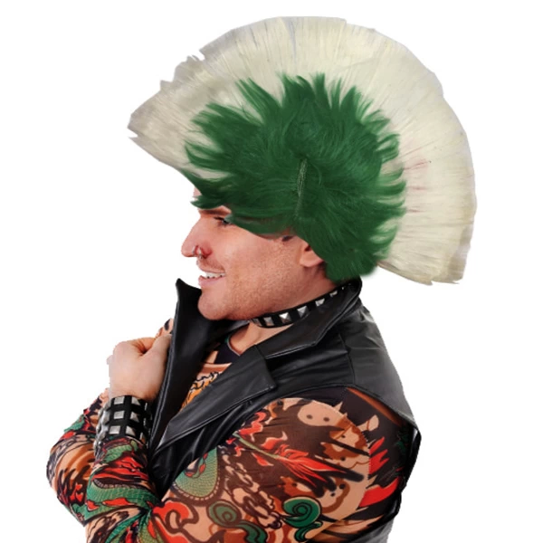 Mohican Mohawk Punk Peruk - 70 Li 80 Li Yıllar Peruk Model 10