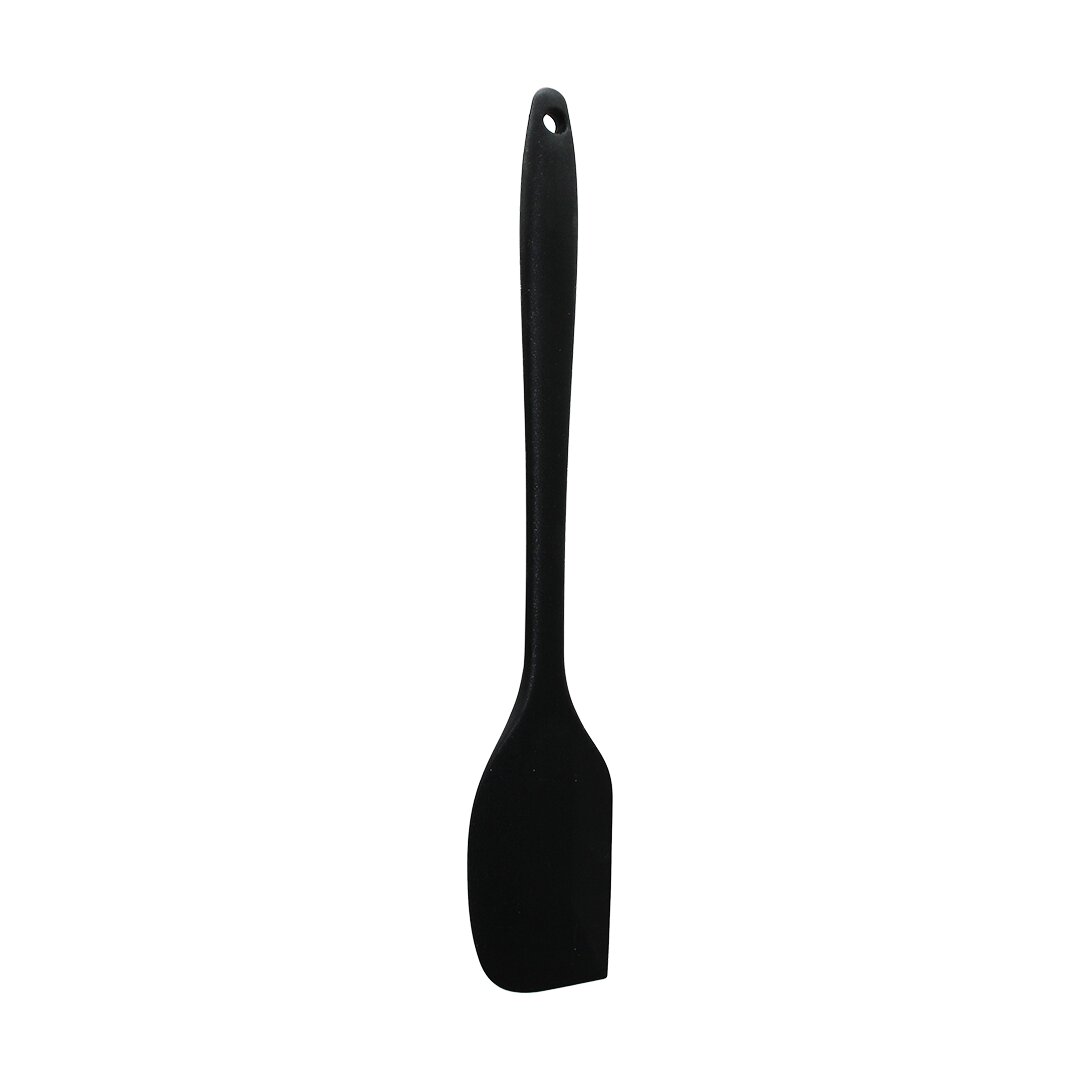 SİYAH ORTABOY KÖŞELİ SİLİKON SPATULA KARIŞTIRICI 30CM (4767)