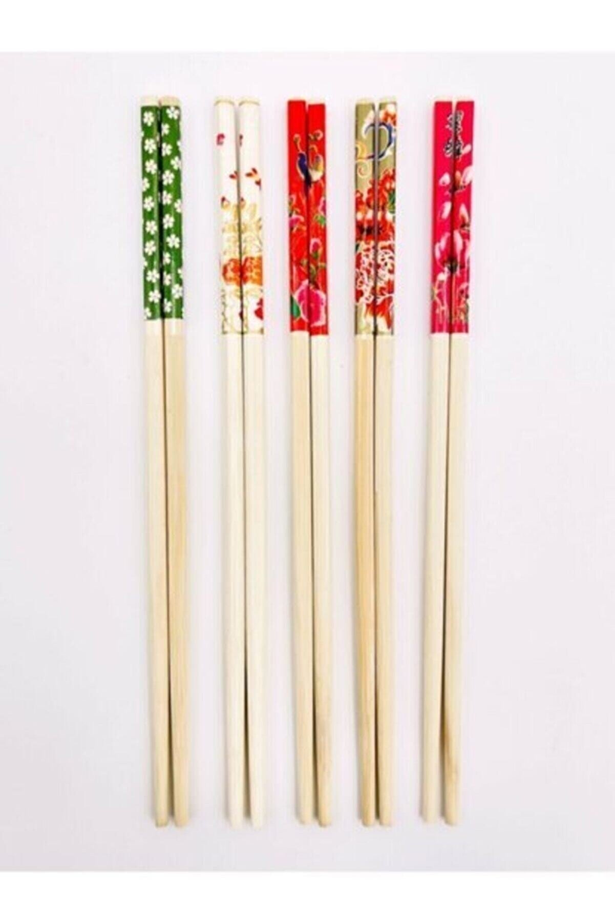 Bambu Chopstick Çubuk Yemek Çubuğu Yıkanabilir Tekrar Kullanılabilir (10 Çift- 20 Adet ) (4767)