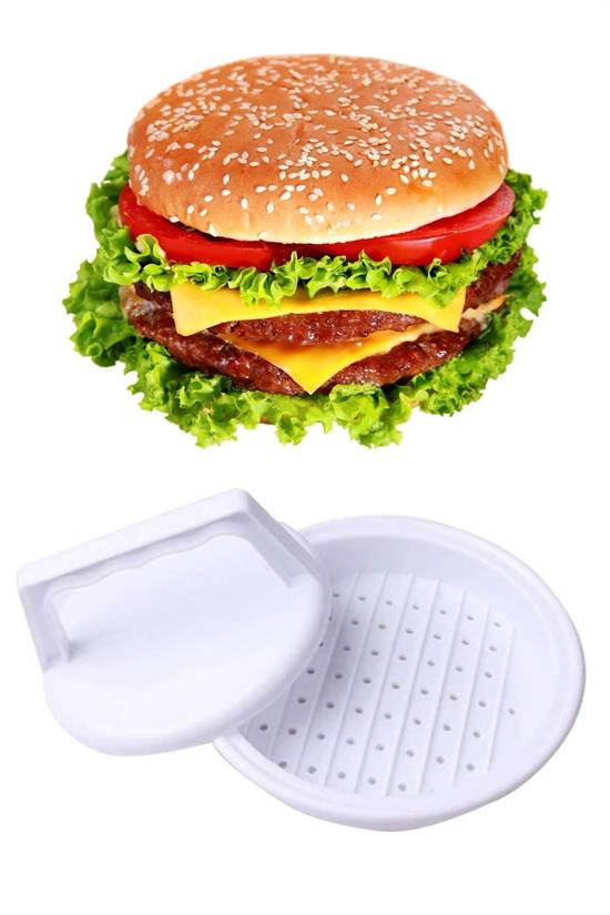 Hamburger Ve Köfte Şekillendirici Köfte Kalıbı Pratik Burger Pres Aparatı (4767)