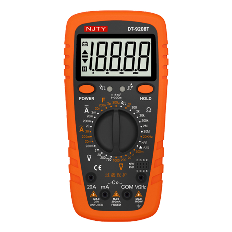 NJTY DT-9208T EL TİPİ MULTİMETRE DIGITAL ÖLÇÜ ALETİ (4767)