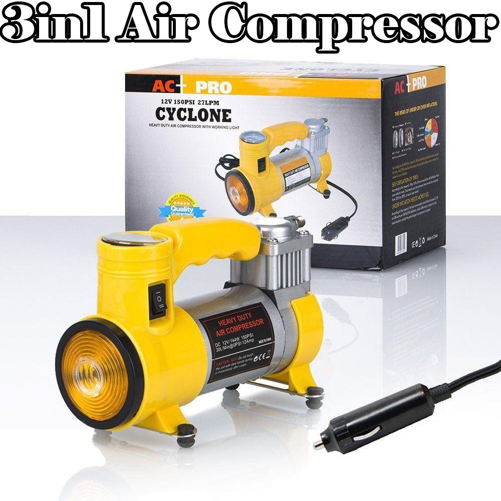 Araç Lastik Şişirme Pompası Metal Gövde Kompresör 140 PSI (4767)