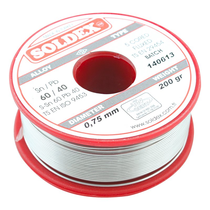 200 GR LEHİM İNCE 0,75 MM SOLDEX  SN60 PB40 (4767)