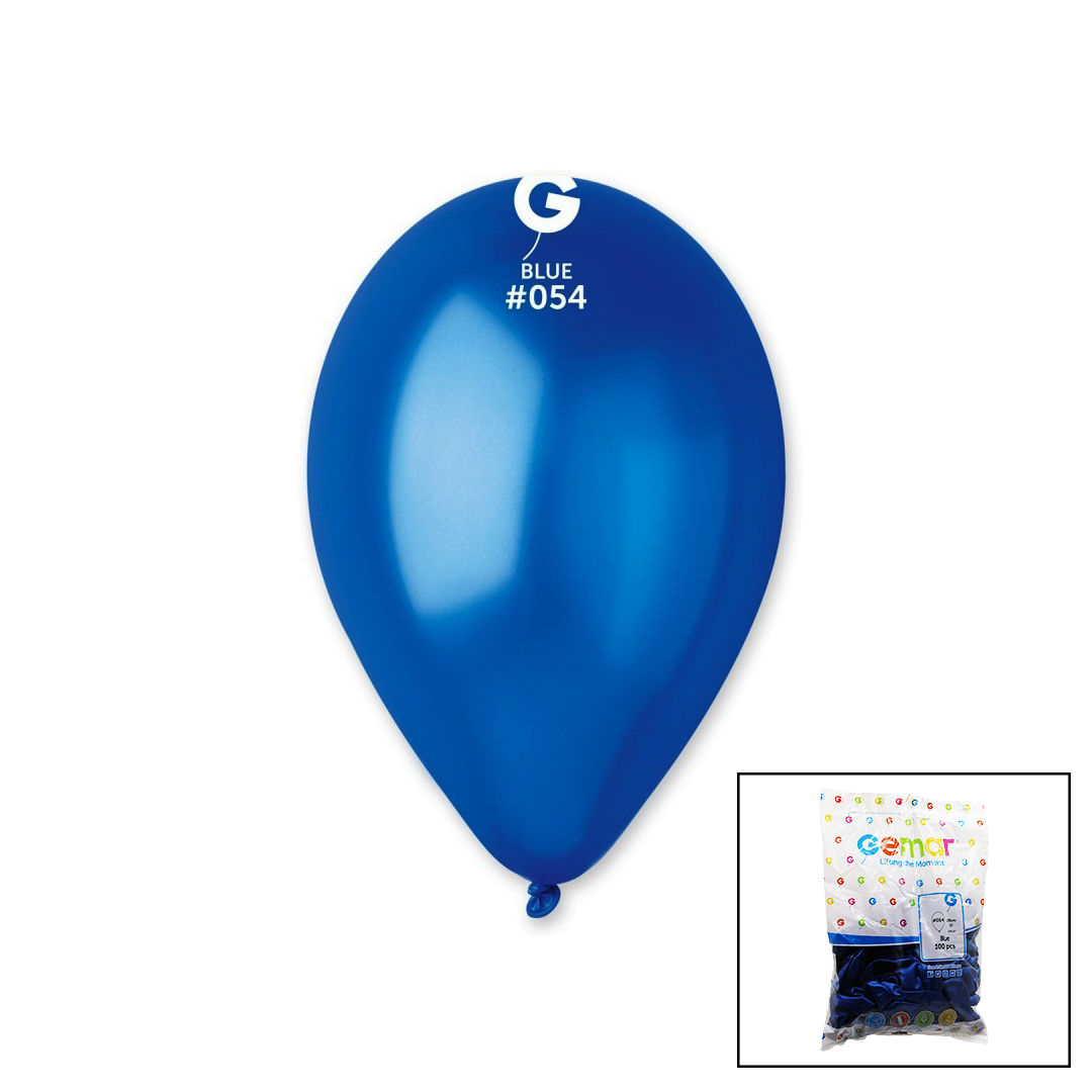 GM-110-36-54 METALİK - MAVİ BALON 11&apos;&apos; - 28CM - 100 PARÇA (4767)