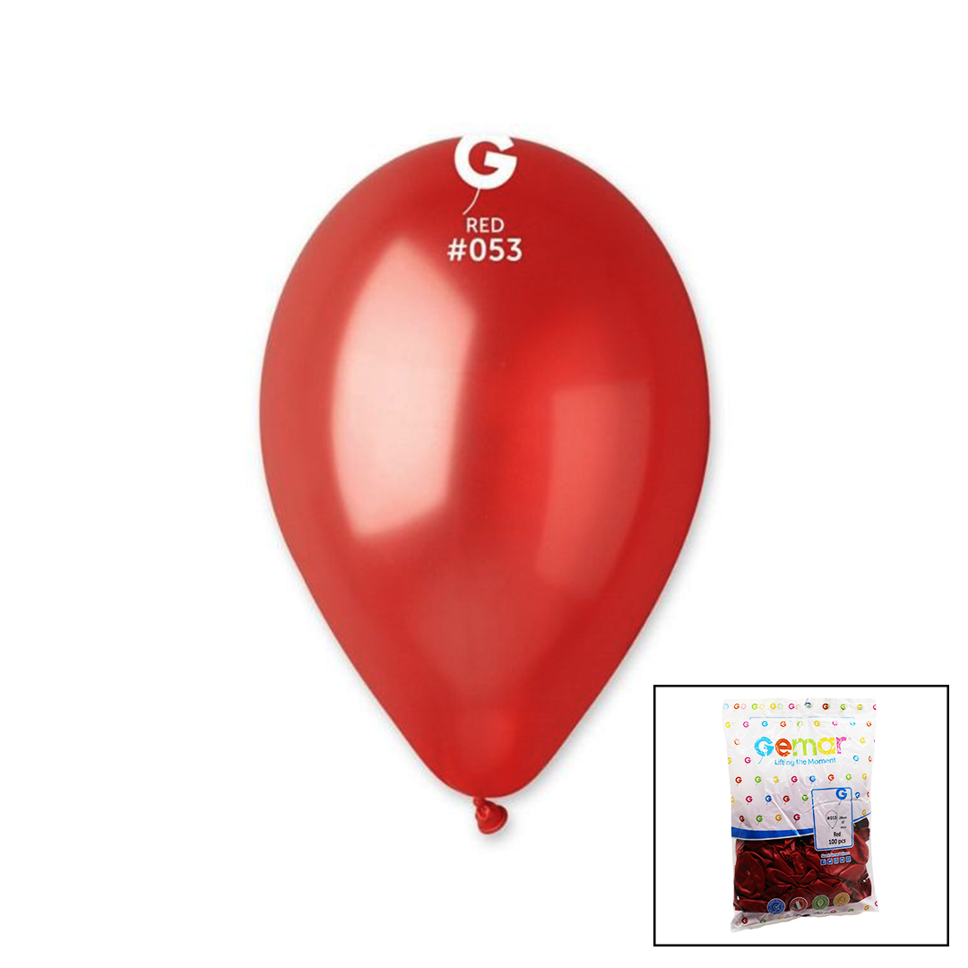 GM-110-53 METALİK - KIRMIZI BALON 11&apos;&apos; - 28CM - 100 PARÇA (4767)